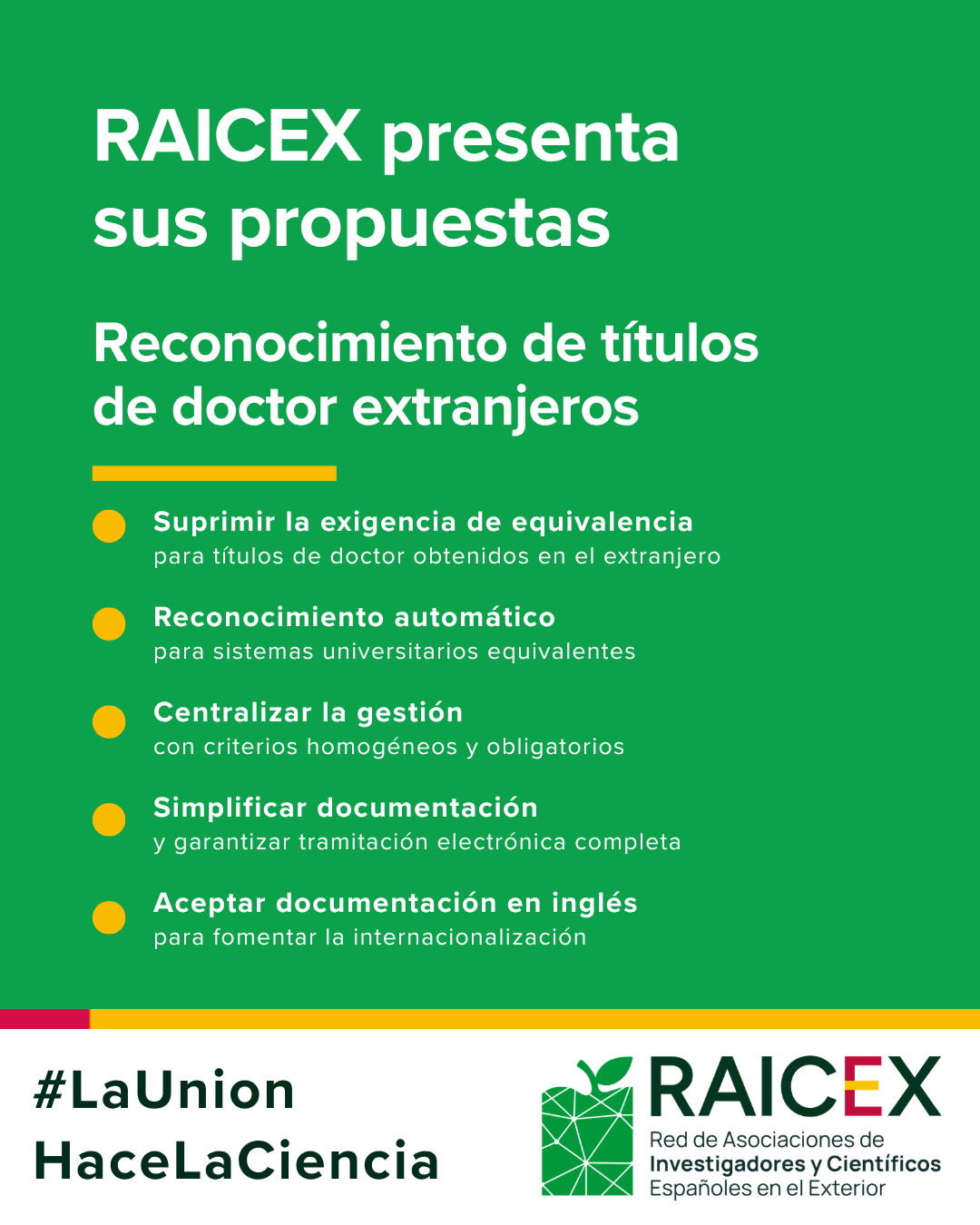 RAICEX presenta sus propuestas para simplificar el reconocimiento de títulos de doctor extranjeros en España
